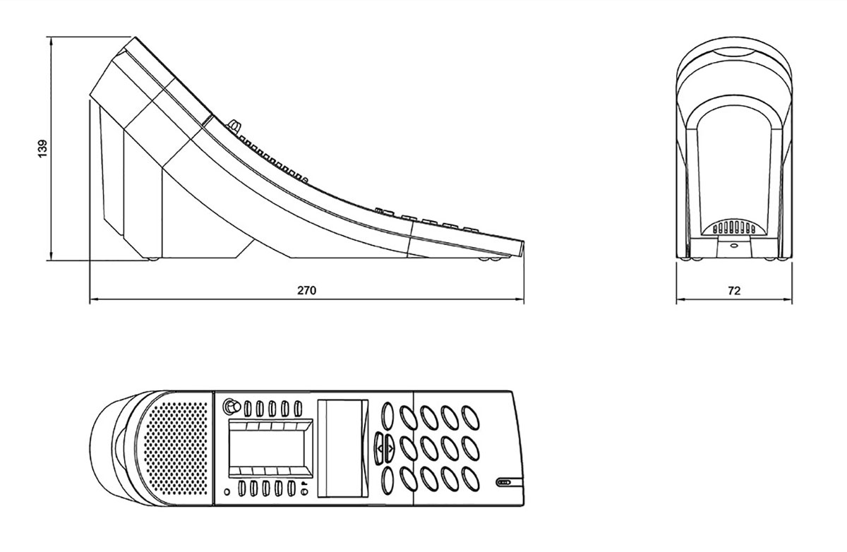 IP Dual Display Intercom Station IPDDS Dimensions