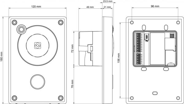 IP Single Button “Black” HD Camera TCIV-3+ Turbine – 1008315030 - Specifications